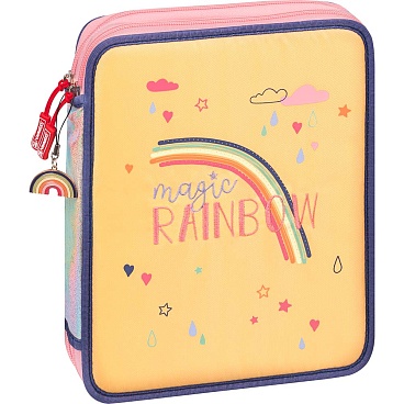 Пенал для пишущих принадлежностей Brunnen Magic Rainbow XXL, с наполнением, 23 x 19 x 4 см Радуга - 7